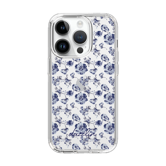 Slim Protection Case［ dazzlin - BlueFlower - Clear ］
