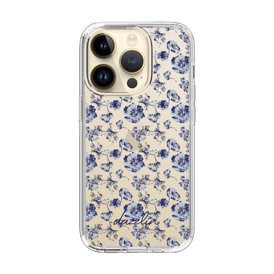 Slim Protection Case［ dazzlin - BlueFlower - Clear ］