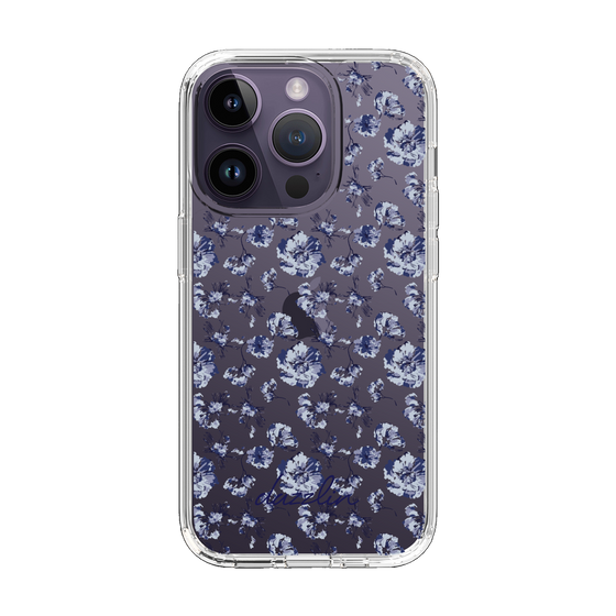 Slim Protection Case［ dazzlin - BlueFlower - Clear ］