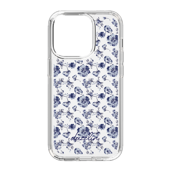 Slim Protection Case［ dazzlin - BlueFlower - Clear ］
