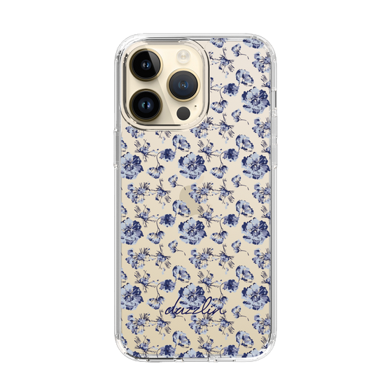 Slim Protection Case［ dazzlin - BlueFlower - Clear ］