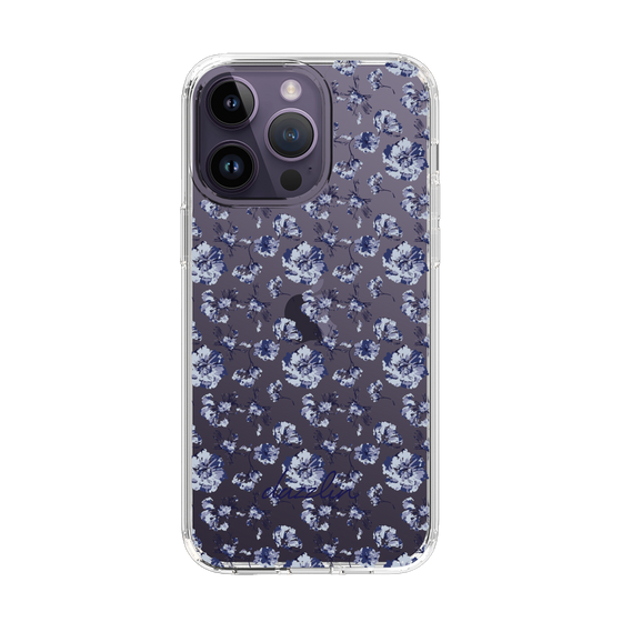 Slim Protection Case［ dazzlin - BlueFlower - Clear ］