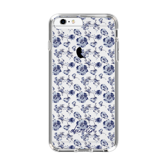 Slim Protection Case［ dazzlin - BlueFlower - Clear ］