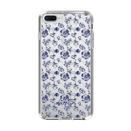Slim Protection Case［ dazzlin - BlueFlower - Clear ］