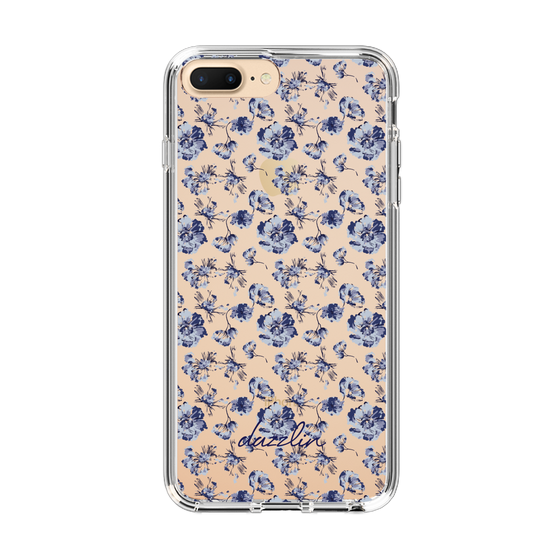 Slim Protection Case［ dazzlin - BlueFlower - Clear ］