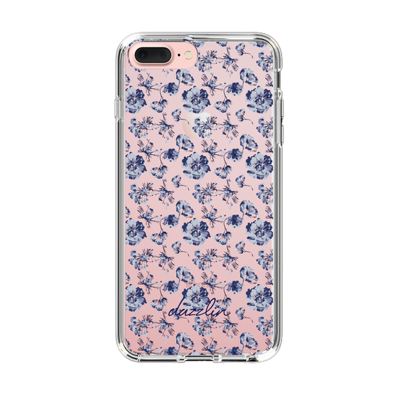 Slim Protection Case［ dazzlin - BlueFlower - Clear ］
