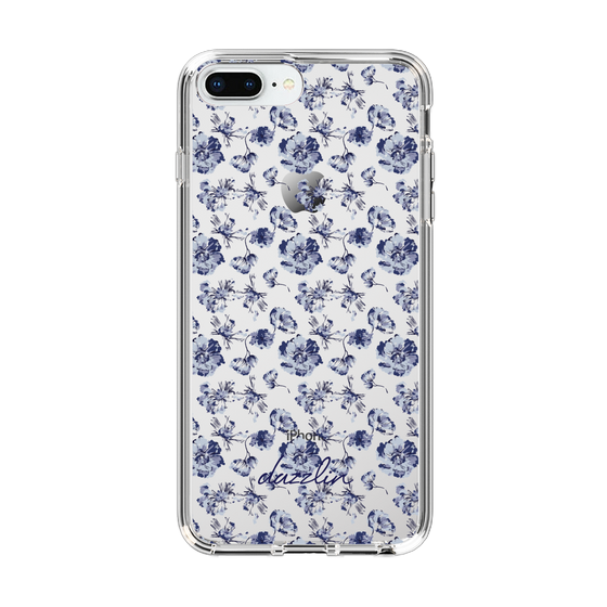 Slim Protection Case［ dazzlin - BlueFlower - Clear ］