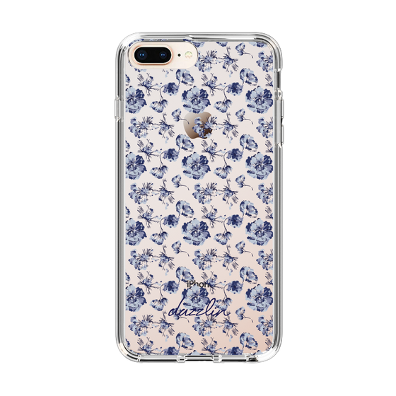 Slim Protection Case［ dazzlin - BlueFlower - Clear ］