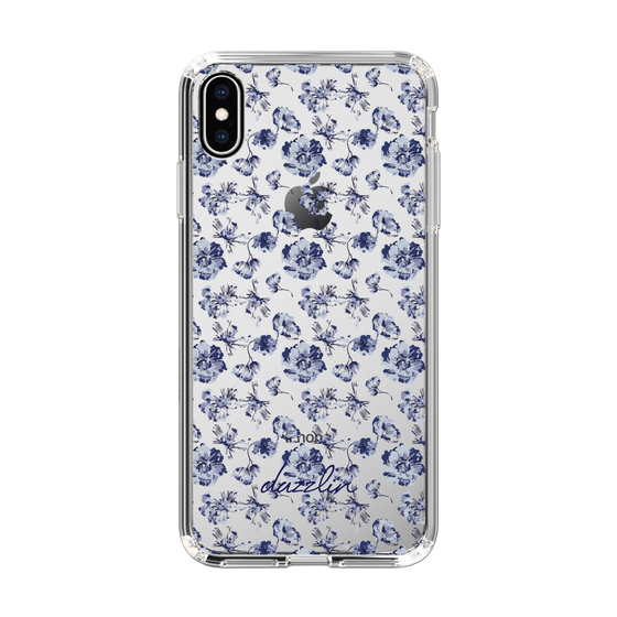 Slim Protection Case［ dazzlin - BlueFlower - Clear ］