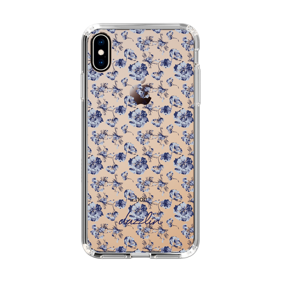 Slim Protection Case［ dazzlin - BlueFlower - Clear ］