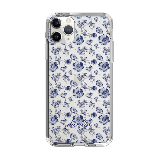 Slim Protection Case［ dazzlin - BlueFlower - Clear ］