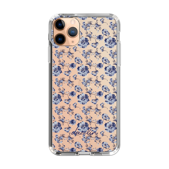 Slim Protection Case［ dazzlin - BlueFlower - Clear ］