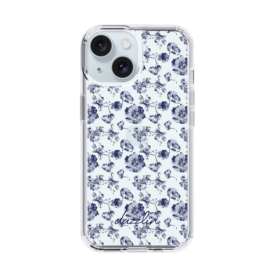 Slim Protection Case［ dazzlin - BlueFlower - Clear ］