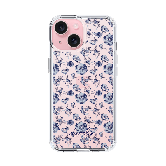 Slim Protection Case［ dazzlin - BlueFlower - Clear ］
