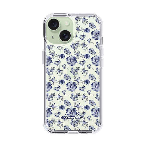 Slim Protection Case［ dazzlin - BlueFlower - Clear ］