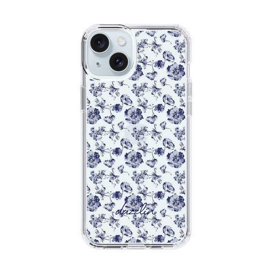 Slim Protection Case［ dazzlin - BlueFlower - Clear ］