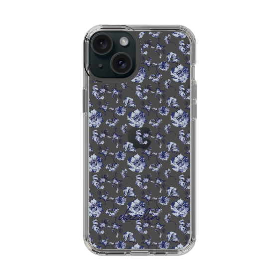 Slim Protection Case［ dazzlin - BlueFlower - Clear ］