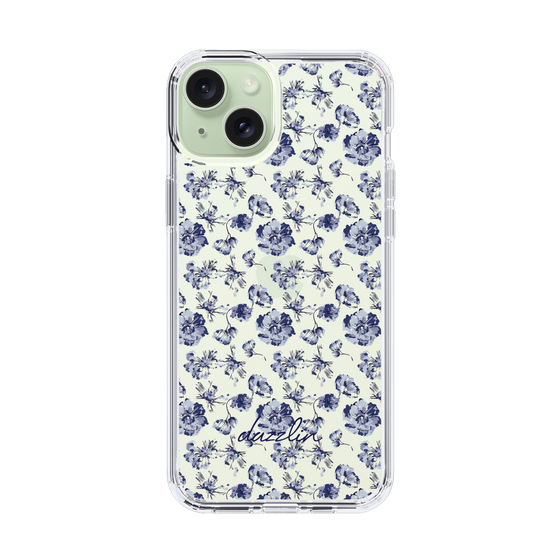 Slim Protection Case［ dazzlin - BlueFlower - Clear ］
