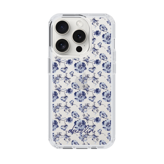 Slim Protection Case［ dazzlin - BlueFlower - Clear ］