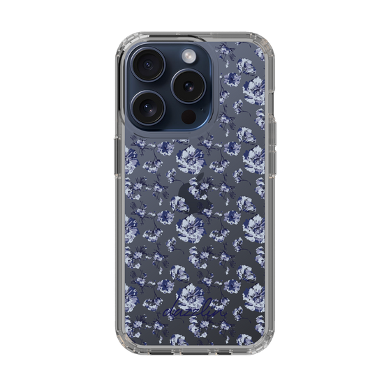 Slim Protection Case［ dazzlin - BlueFlower - Clear ］