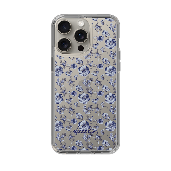 Slim Protection Case［ dazzlin - BlueFlower - Clear ］