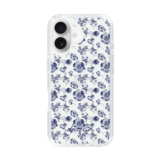 Slim Protection Case［ dazzlin - BlueFlower - Clear ］