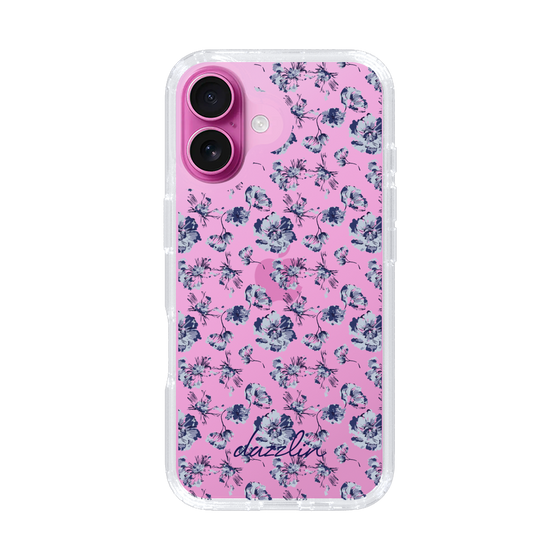 Slim Protection Case［ dazzlin - BlueFlower - Clear ］