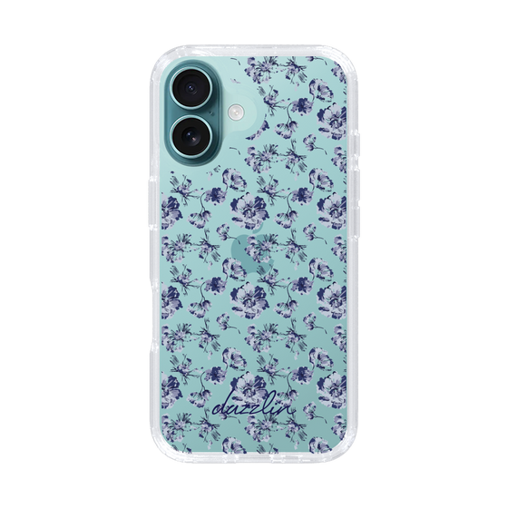 Slim Protection Case［ dazzlin - BlueFlower - Clear ］