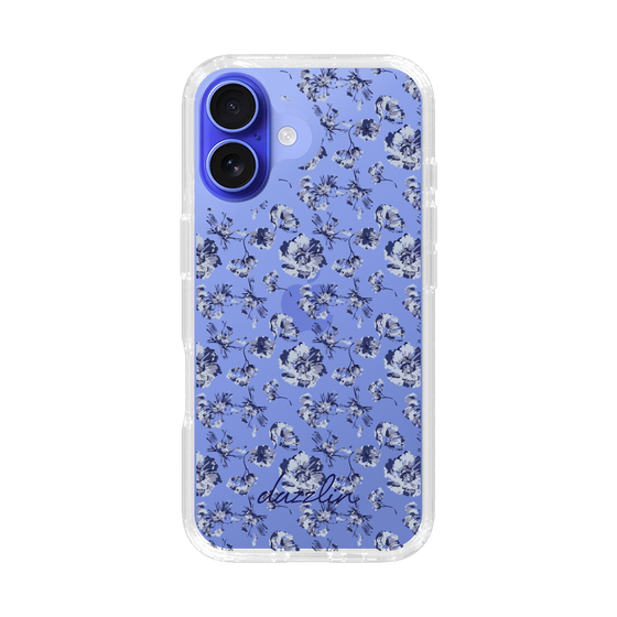 Slim Protection Case［ dazzlin - BlueFlower - Clear ］