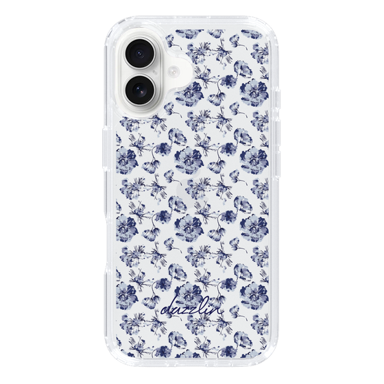 Slim Protection Case［ dazzlin - BlueFlower - Clear ］