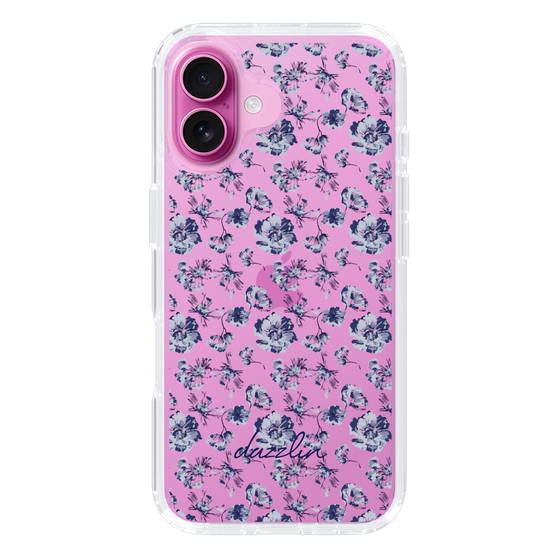 Slim Protection Case［ dazzlin - BlueFlower - Clear ］