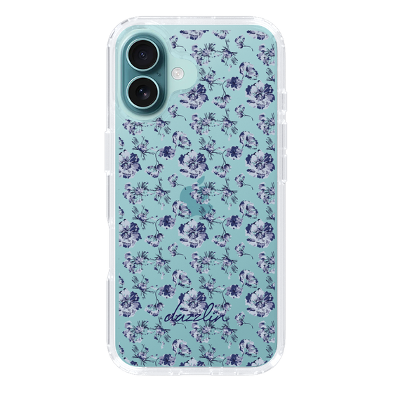 Slim Protection Case［ dazzlin - BlueFlower - Clear ］