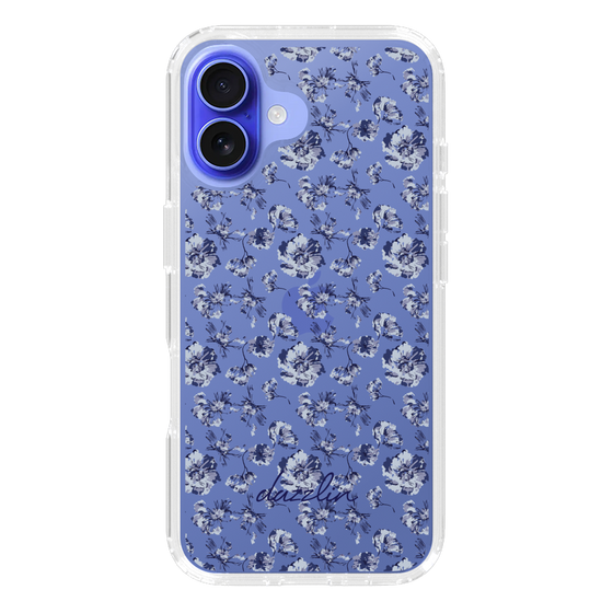 Slim Protection Case［ dazzlin - BlueFlower - Clear ］