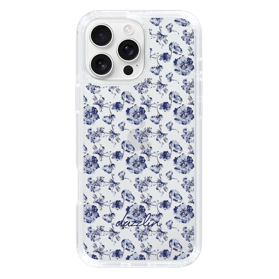 Slim Protection Case［ dazzlin - BlueFlower - Clear ］