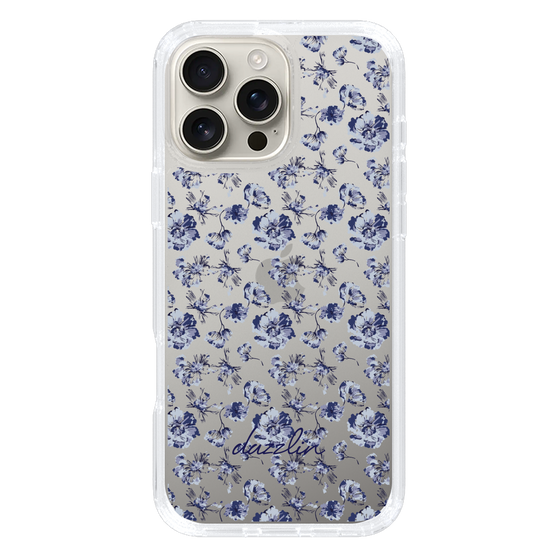 Slim Protection Case［ dazzlin - BlueFlower - Clear ］