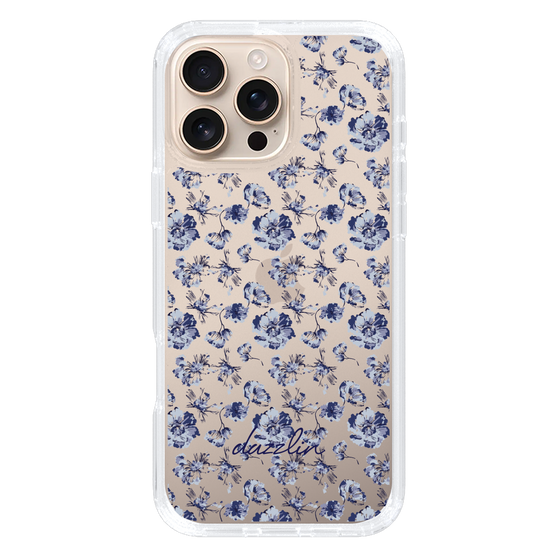 Slim Protection Case［ dazzlin - BlueFlower - Clear ］