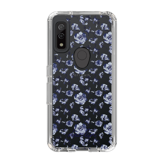 Slim Protection Case［ dazzlin - BlueFlower - Clear ］