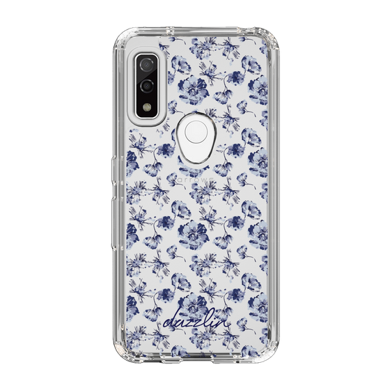 Slim Protection Case［ dazzlin - BlueFlower - Clear ］