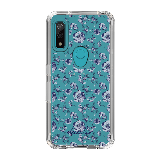 Slim Protection Case［ dazzlin - BlueFlower - Clear ］