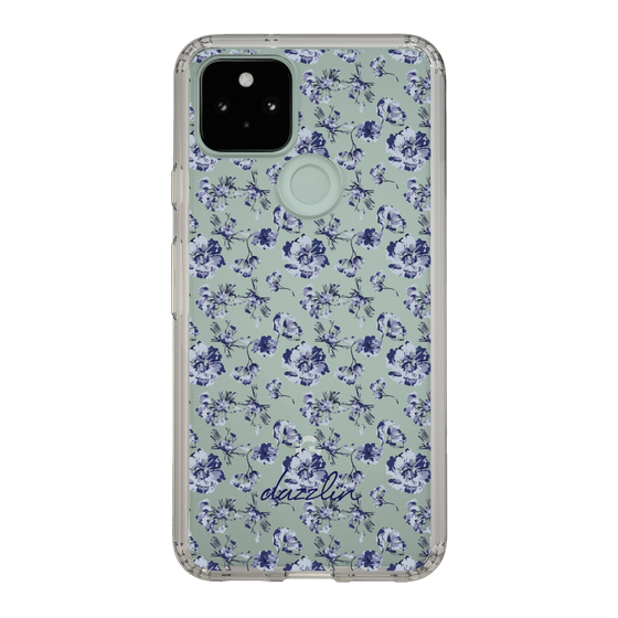 Slim Protection Case［ dazzlin - BlueFlower - Clear ］