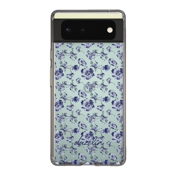 Slim Protection Case［ dazzlin - BlueFlower - Clear ］