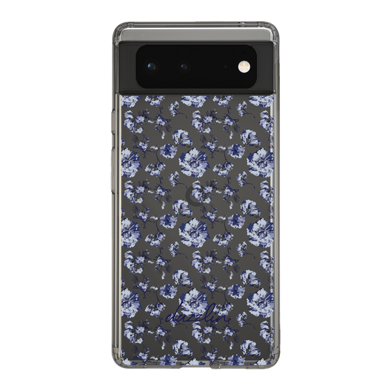 Slim Protection Case［ dazzlin - BlueFlower - Clear ］