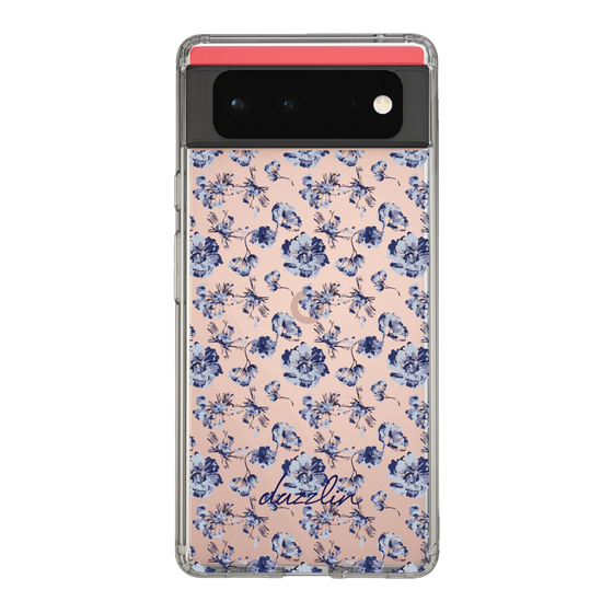 Slim Protection Case［ dazzlin - BlueFlower - Clear ］