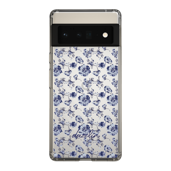 Slim Protection Case［ dazzlin - BlueFlower - Clear ］
