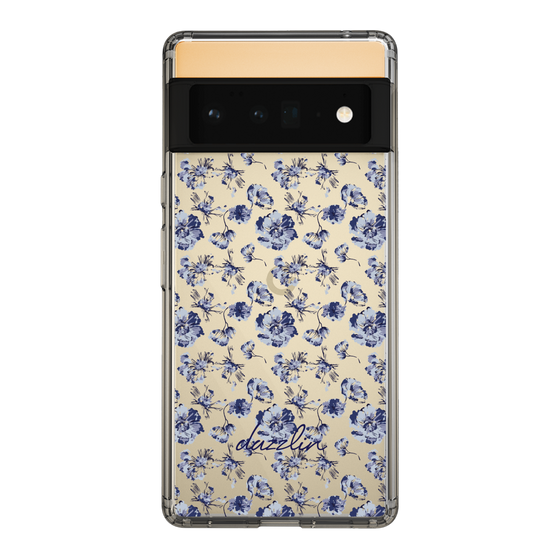 Slim Protection Case［ dazzlin - BlueFlower - Clear ］