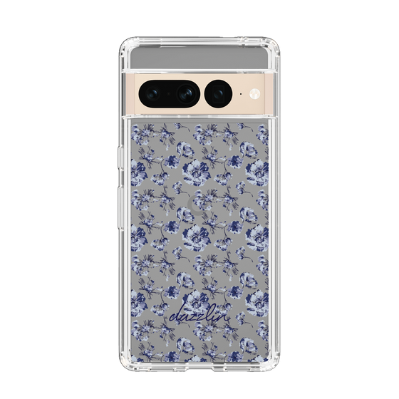 Slim Protection Case［ dazzlin - BlueFlower - Clear ］