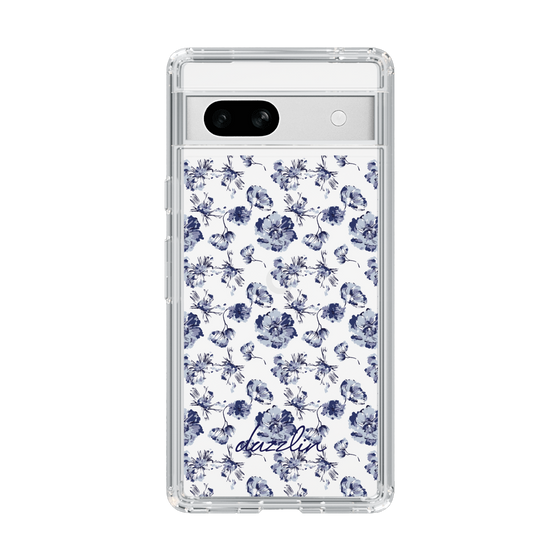 Slim Protection Case［ dazzlin - BlueFlower - Clear ］
