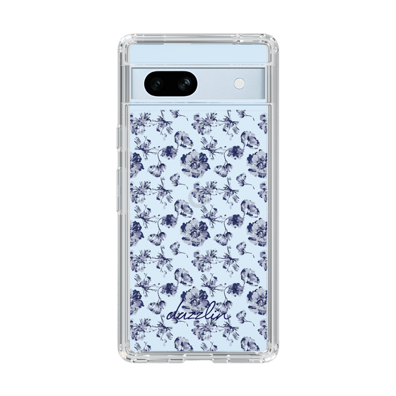 Slim Protection Case［ dazzlin - BlueFlower - Clear ］