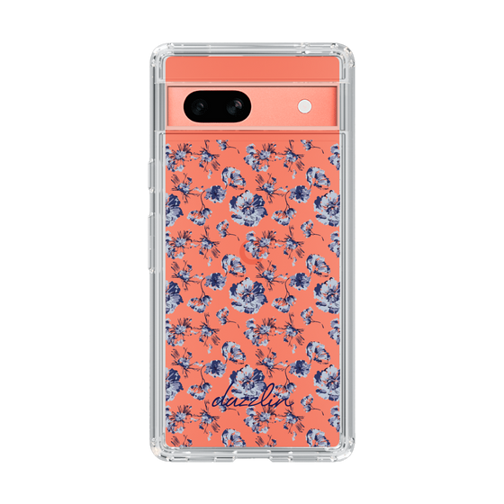 Slim Protection Case［ dazzlin - BlueFlower - Clear ］
