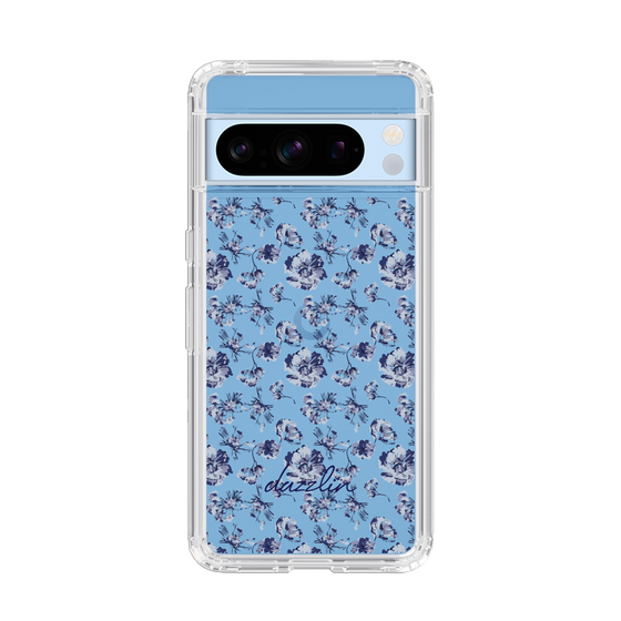 Slim Protection Case［ dazzlin - BlueFlower - Clear ］